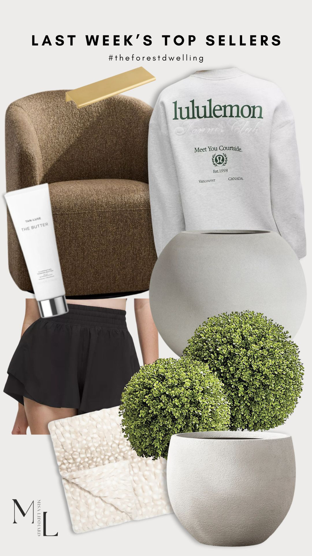 Sharing last week's top selling items. I have two of the Preston swivel chairs in the color Mocha. The faux boxwoods are one of my own personal favorites and so easy to style. These shorts from lululemon are super comfortable. I have them in a Small but probably could have sized down. 

 #LTKSeasonal #LTKHome #LTKStyleTip
