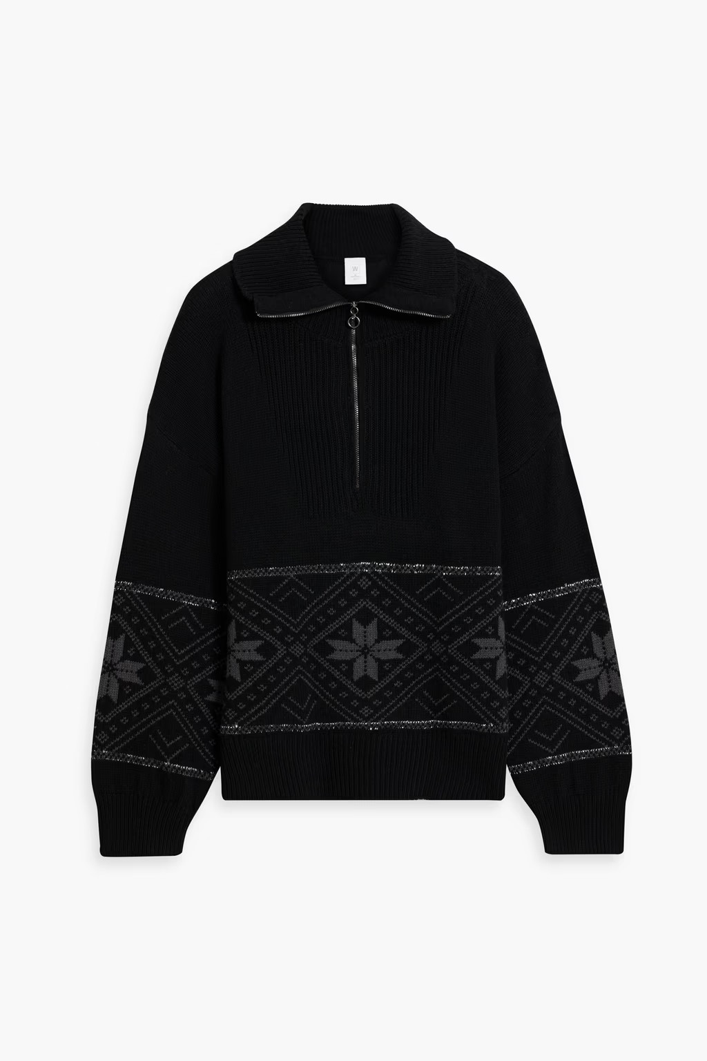 Fair Isle merino wool and cashmere-blend half-zip sweater | The Outnet (US and CA)