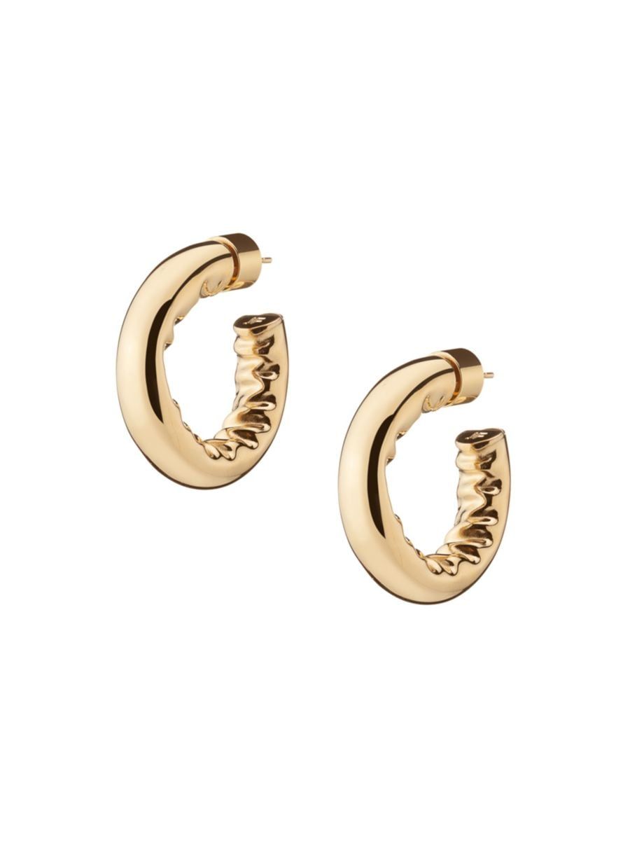 Jennifer 10K-Gold-Plated Huggie Hoop Earrings | Saks Fifth Avenue