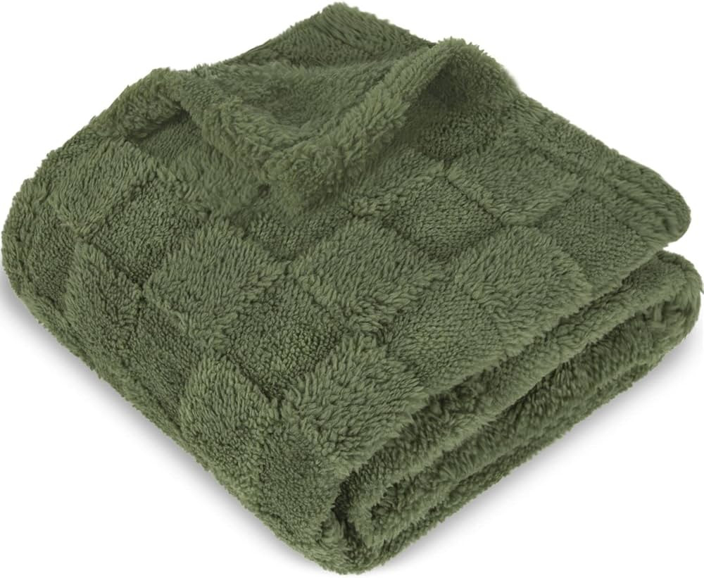 HOMRITAR Baby Blanket for Boys Girls 3D Fleece Fluffy Fuzzy Baby Blanket with Chessboard Grid Des... | Amazon (US)