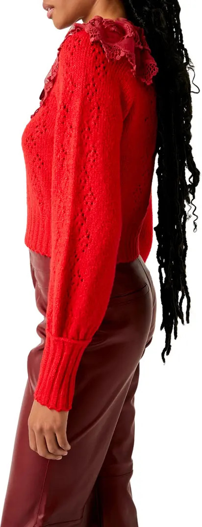 Hold Me Closer Lace Yoke Sweater | Nordstrom