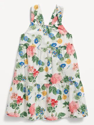 Sleeveless Fit & Flare Floral Back-Bow Dress for Toddler Girls | Old Navy (US)