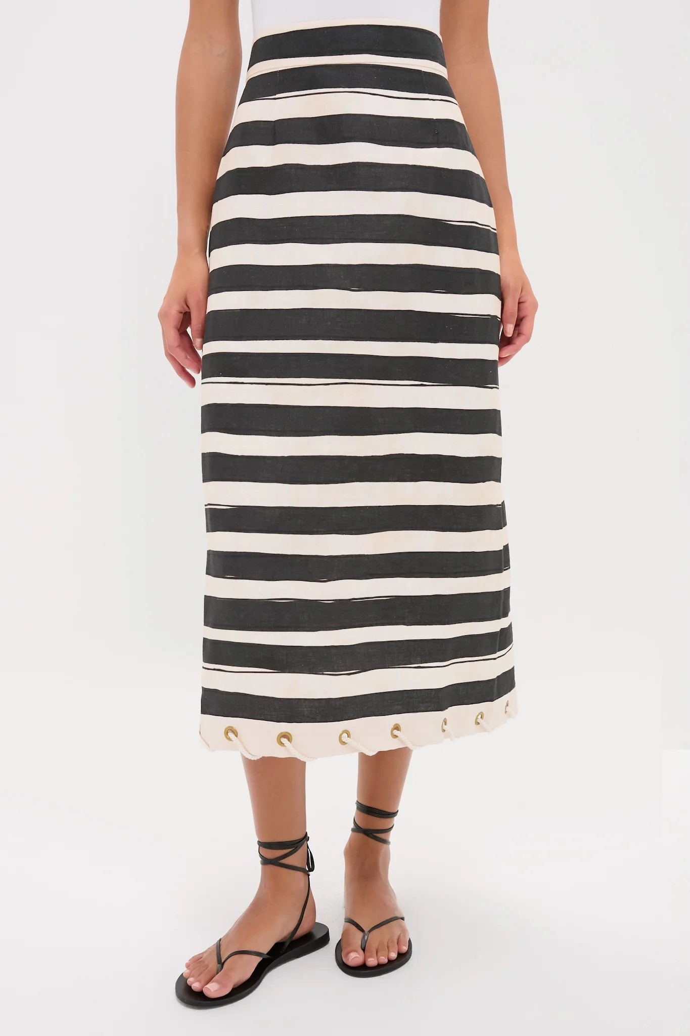 Black Stripe Story Pencil Skirt | Tuckernuck (US)