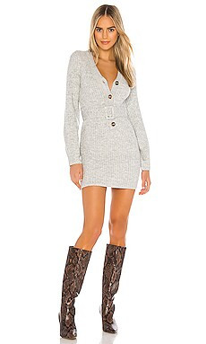 Tularosa Goji Belted Dress in Grey from Revolve.com | Revolve Clothing (Global)