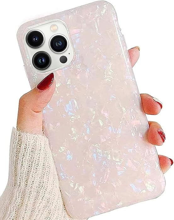 J.west Compatible with iPhone 16 Pro Max Case 6.9 inch,Sparkle Opal Glitter Translucent Clear Sof... | Amazon (US)