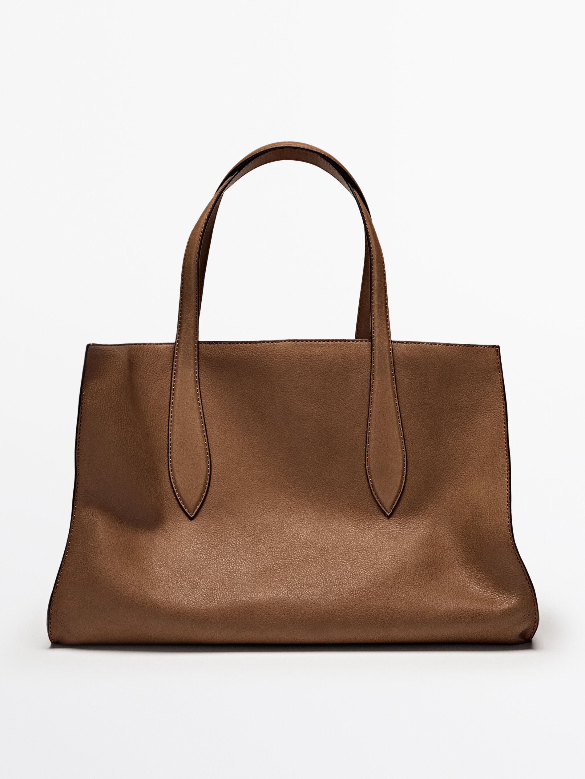 Maxi-Tote-Bag aus Nappaleder | Massimo Dutti DE