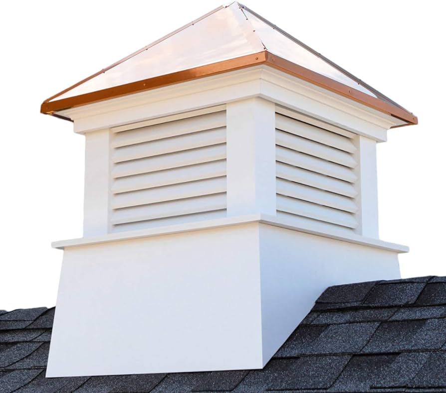 Good Directions 2118MV Manchester Vinyl Roof 18" x 22" Cupola, 18" square x 22" high, White/Coppe... | Amazon (US)