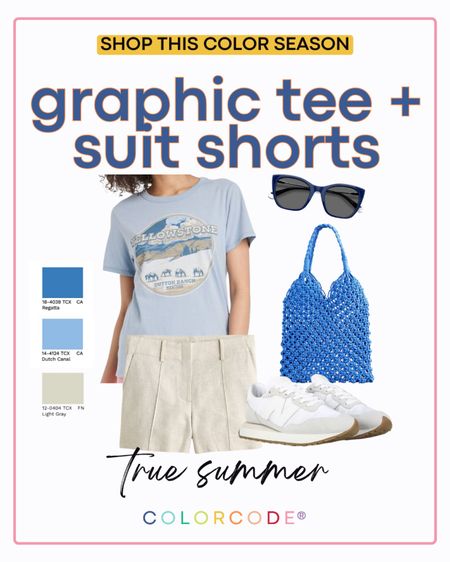 When it comes to comfy mom yet put-together mom – the first look that you need to add to your capsule wardrobe is a pair of suit shorts + graphic tee. 

I know you have them, so let’s give those tees a fresh look this summer.

Or if graphic tees aren’t your thing – brand labeled tees will work too! This Yellowstone graphic tee is $13 from Target!

And that bag!!! 😎It’s available is many bright colors for summer. 

These outfit is True Summer color season palette. 

To uncover your color season go to unlockmycolors.com to take the free color test quiz!

#LTKFind #LTKstyletip #LTKunder50