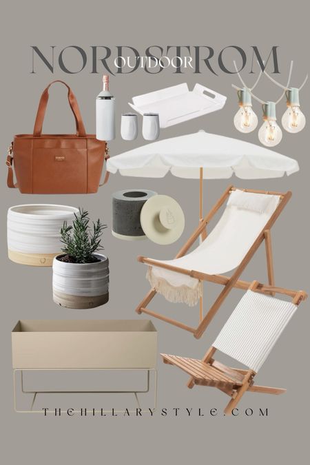 Nordstrom Outdoor: finds for outdoor living from Nordstrom. Outdoor chair, lounge chairs, pool chair, beach chair, umbrella, planter, raised planter bed, ceramic planter, tabletop fire pit, cooler bag, wine cooler, tray, string lights. Patio decor, outdoor living, summer refresh.

#LTKSeasonal #LTKhome #LTKstyletip