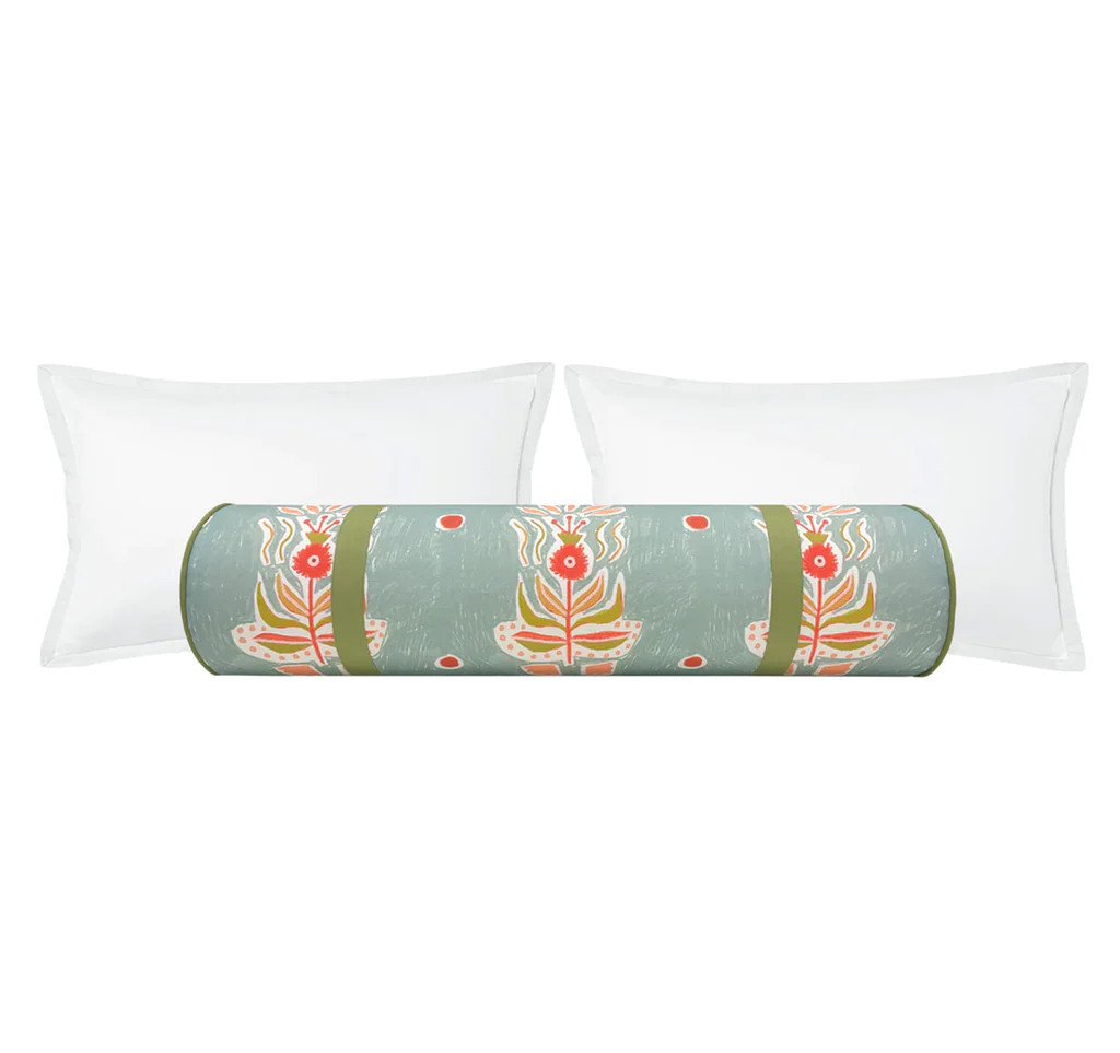 OCS X LDC | THE BOLSTER | LULIE WALLACE : REBEKAH // FRENCH BLUE + RIBBON TRIM // LEAF | LITTLE DESIGN COMPANY