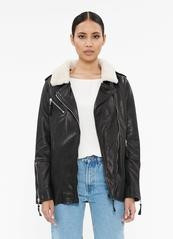 Damen Lederjacke Betammy Schwarz | BE EDGY (DE)