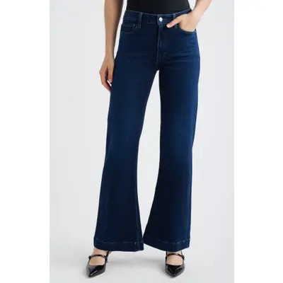 PAIGE Leenah High Waist Wide Leg Jeans in Tinseltown at Nordstrom, Size 34 | Nordstrom
