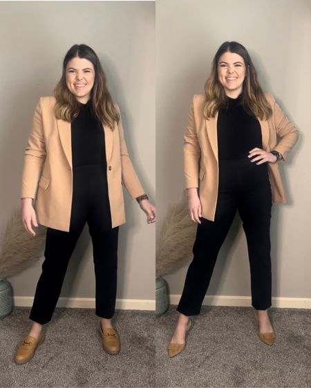 Business, professional work outfits. I love these slim straight pants from Spanx. I’m in a size large. I’m also wearing a mock neck bodysuit and a tan neutral blazer over top. The kitten heels are from Amazon and run true to size. I linked different loafers to match your price point.

Use code UNFILTEREDLIFEXSPANX for $$ off the pants

#LTKworkwear #LTKcurves #LTKFind