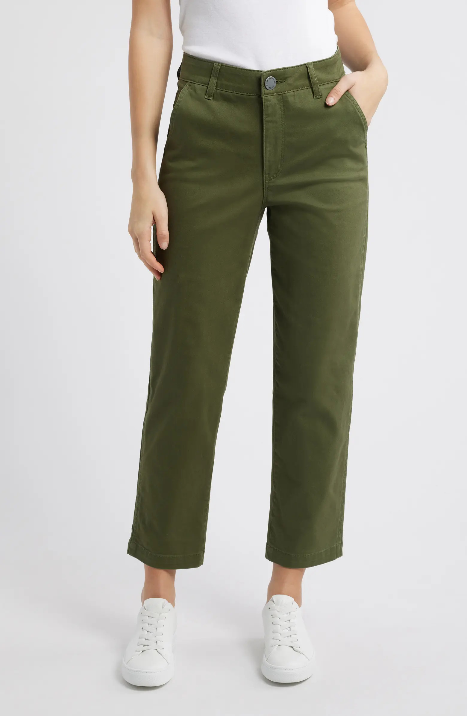 Wit & Wisdom Skyrise Slim Straight Leg Twill Pants | Nordstrom | Nordstrom