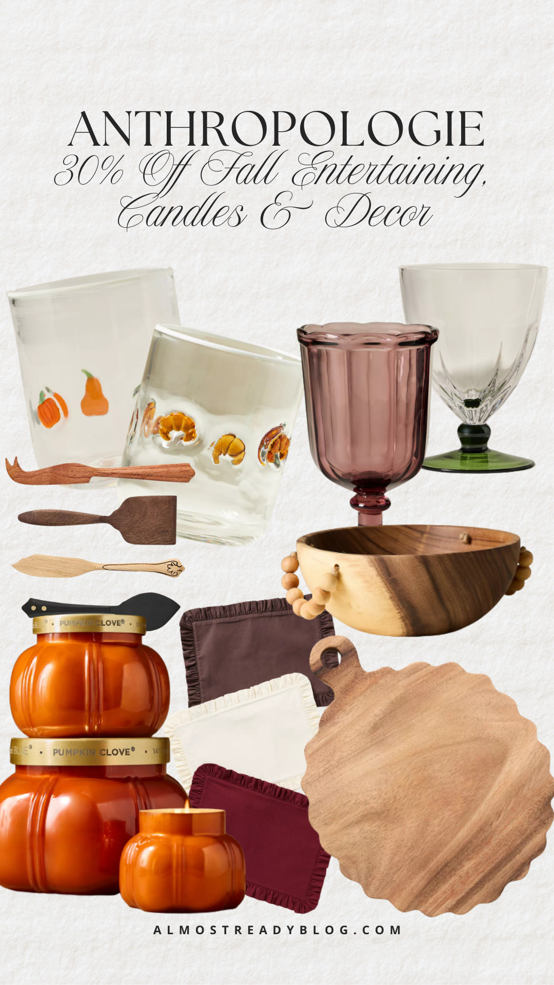 Refresh your home for fall with Anthropologie entertaining essentials, including pumpkin candles, decorative glassware, wooden serving pieces, and cozy table accents!

Anthropologie fall decor, fall entertaining essentials, pumpkin scented candles, autumn table decor, decorative drinking glasses, wooden serving bowls, fall hosting ideas, Thanksgiving table setting, cozy home accents, fall home finds 

 #LTKHome