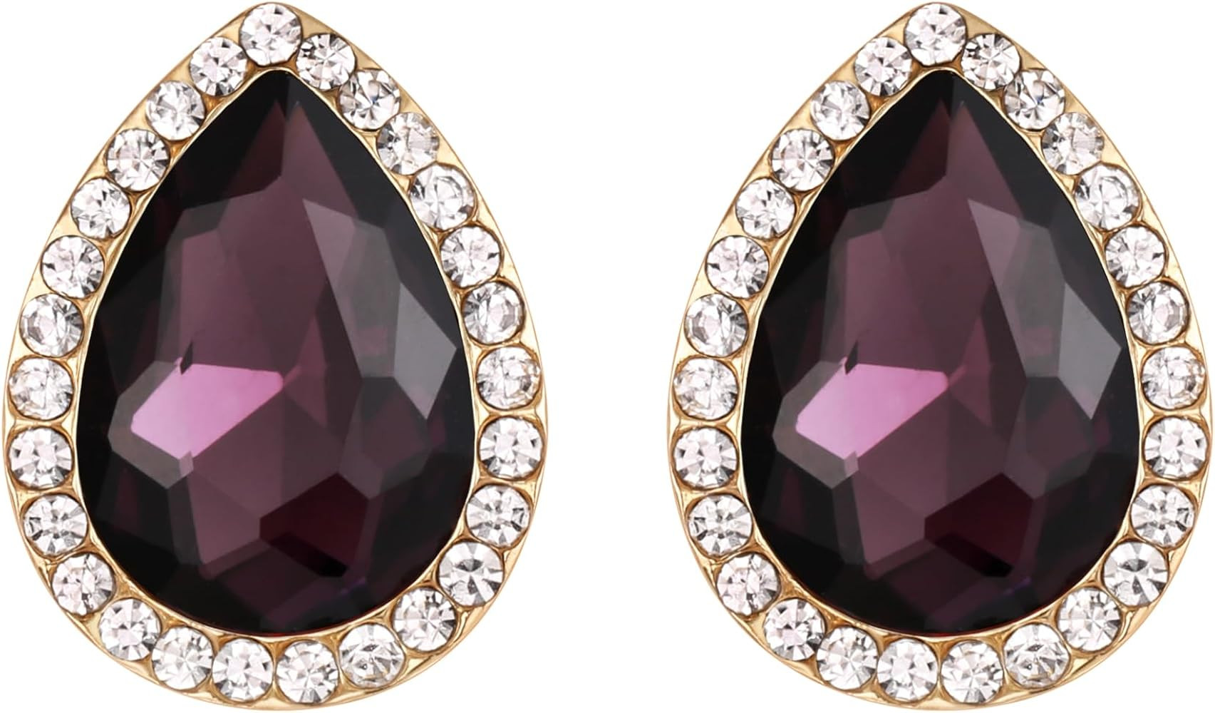 EVER FAITH Women's Austrian Crystal Wedding Teardrop Stud Earrings | Amazon (US)