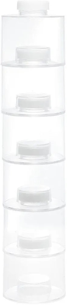 Conjunto 6 Porta Temperos Empilháveis de Plástico com Tampa Branco - Lyor | Amazon (BR)