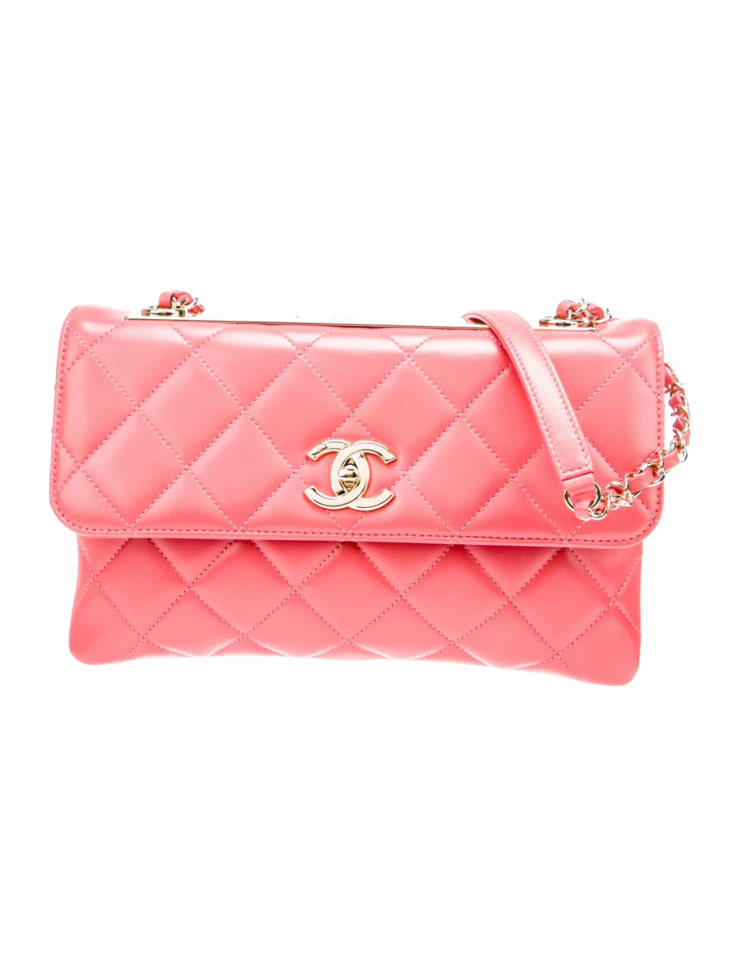 Chanel Quilted Lambskin Trendy CC Flap Bag - Pink Shoulder Bags, Handbags - CHA1320680 | The Real... | The RealReal