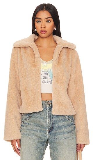 Tianna Faux Fur Jacket in Black | Revolve Clothing (Global)
