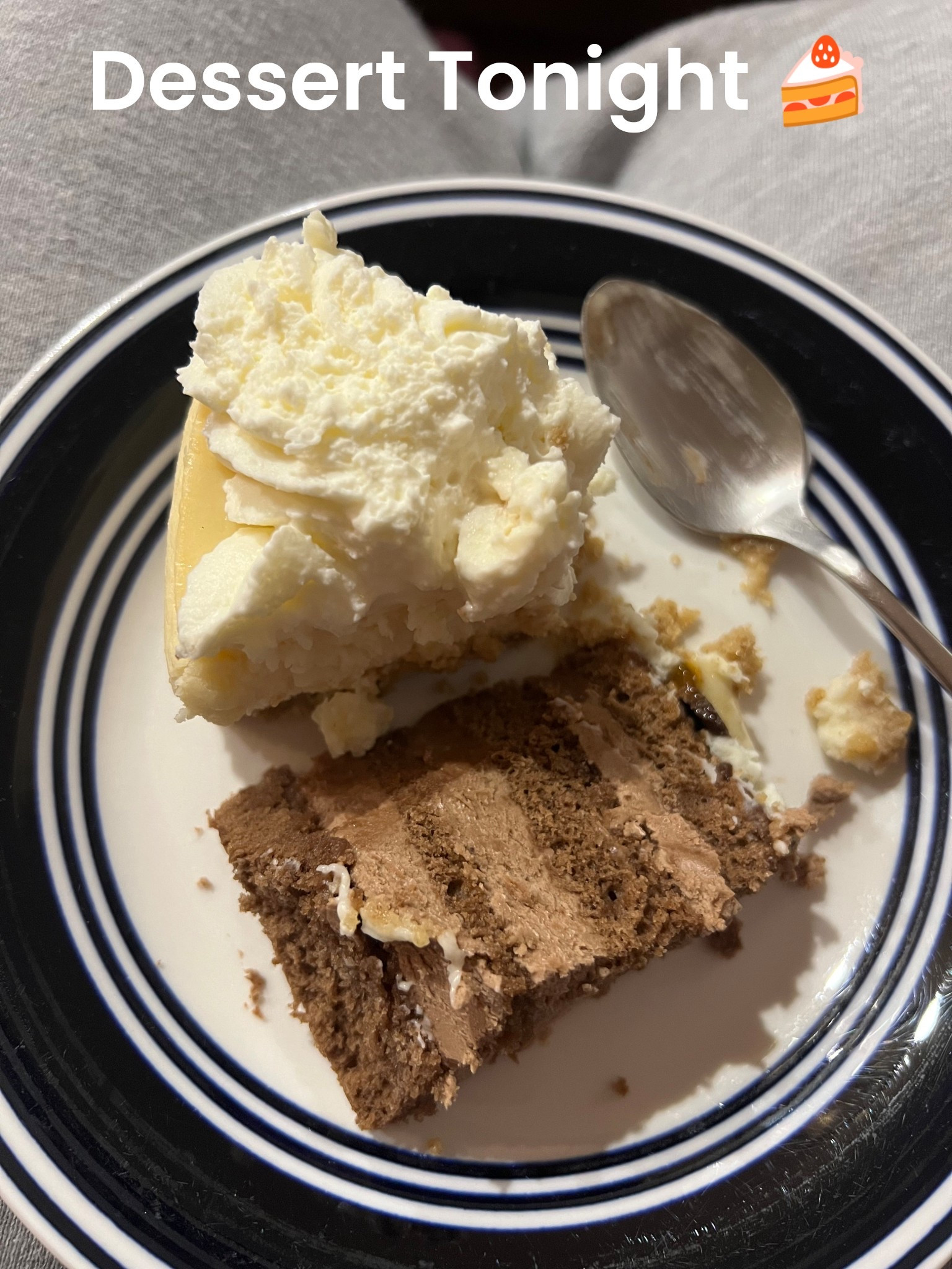 Tonight for Dessert 🍨 I had New York Style Cheesecake 🎂 🍰 and a Chocolate Cake 🎂 my friend’s Mom made from scratch! This was some of the best chocolate cake 🎂 I’ve ever had 😋 

#LTKstorytime #LTKdayinmylife #LTKfoodie