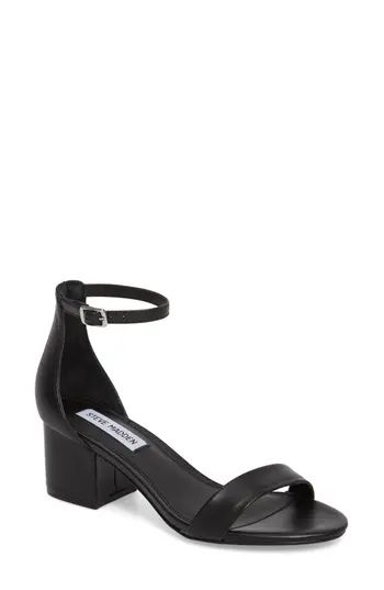 Women's Steve Madden Irenee Ankle Strap Sandal, Size 5 M - Black | Nordstrom