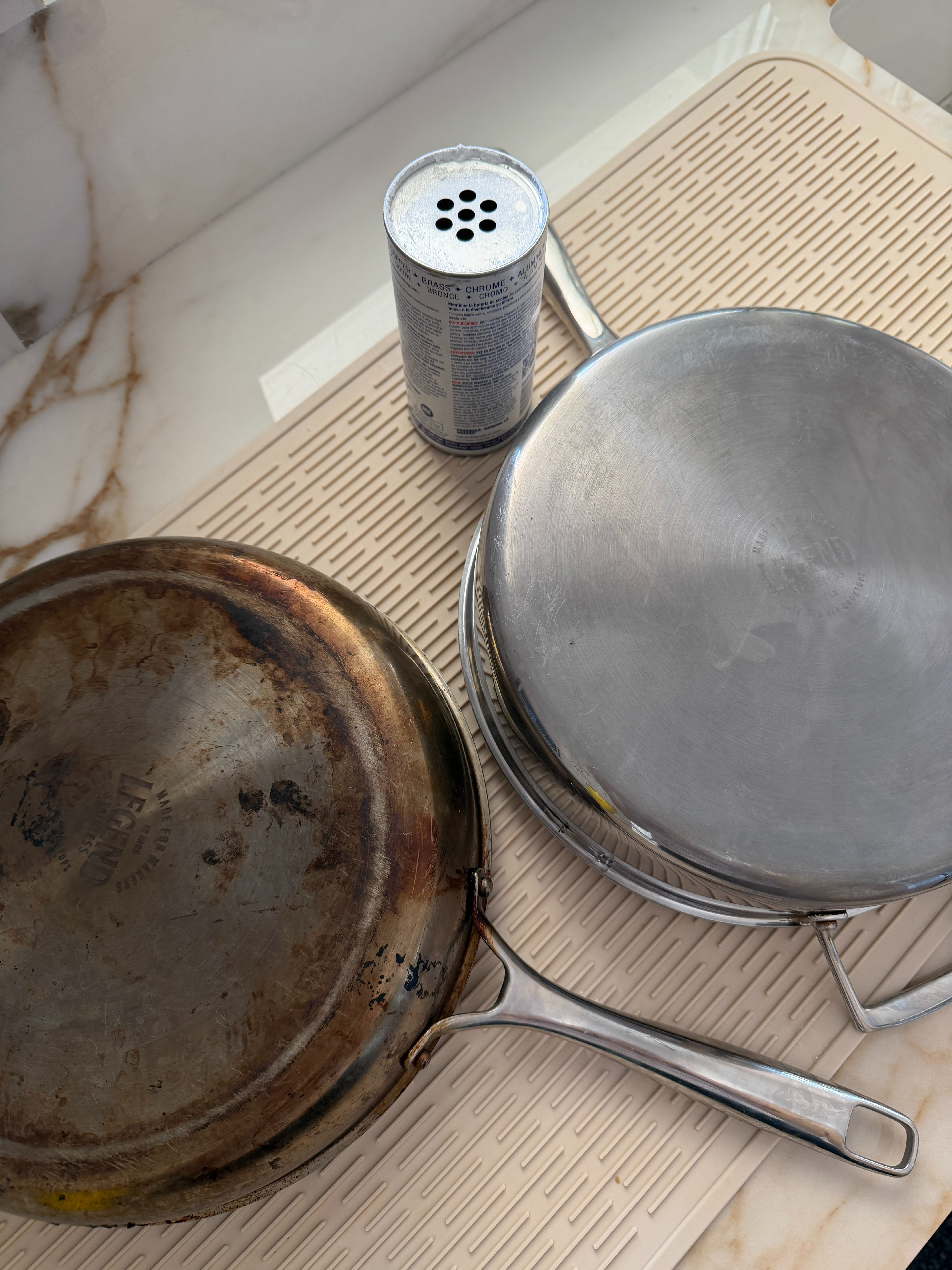 The best cookware cleaner I’ve found ✨ It brought the bottom of my pots back to life, made my stainless steel and copper shine again, and even removed years of utensil marks from my ceramic plates. If you love restoring cookware and keeping your kitchen looking like new, this one is definitely worth trying. 

 #LTKHome