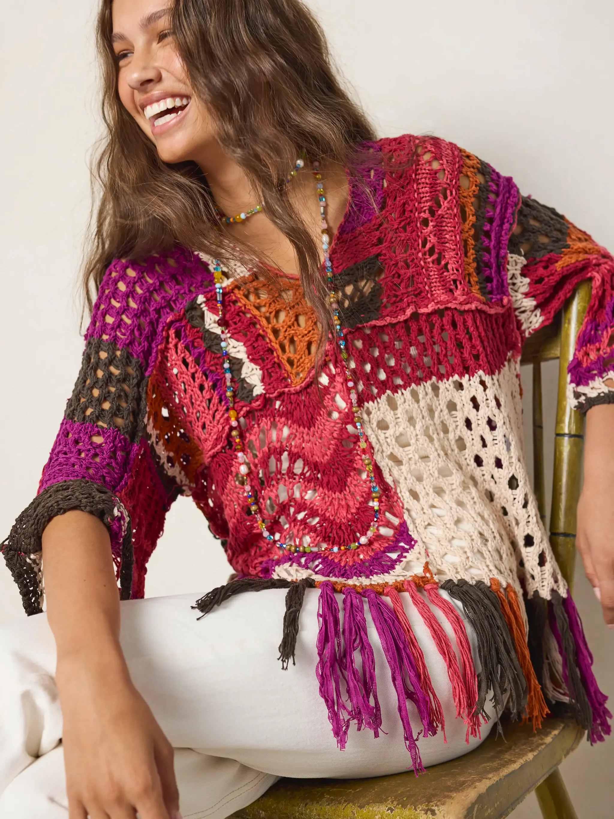 Joan Fringe Pullover Sweater | Natural Life