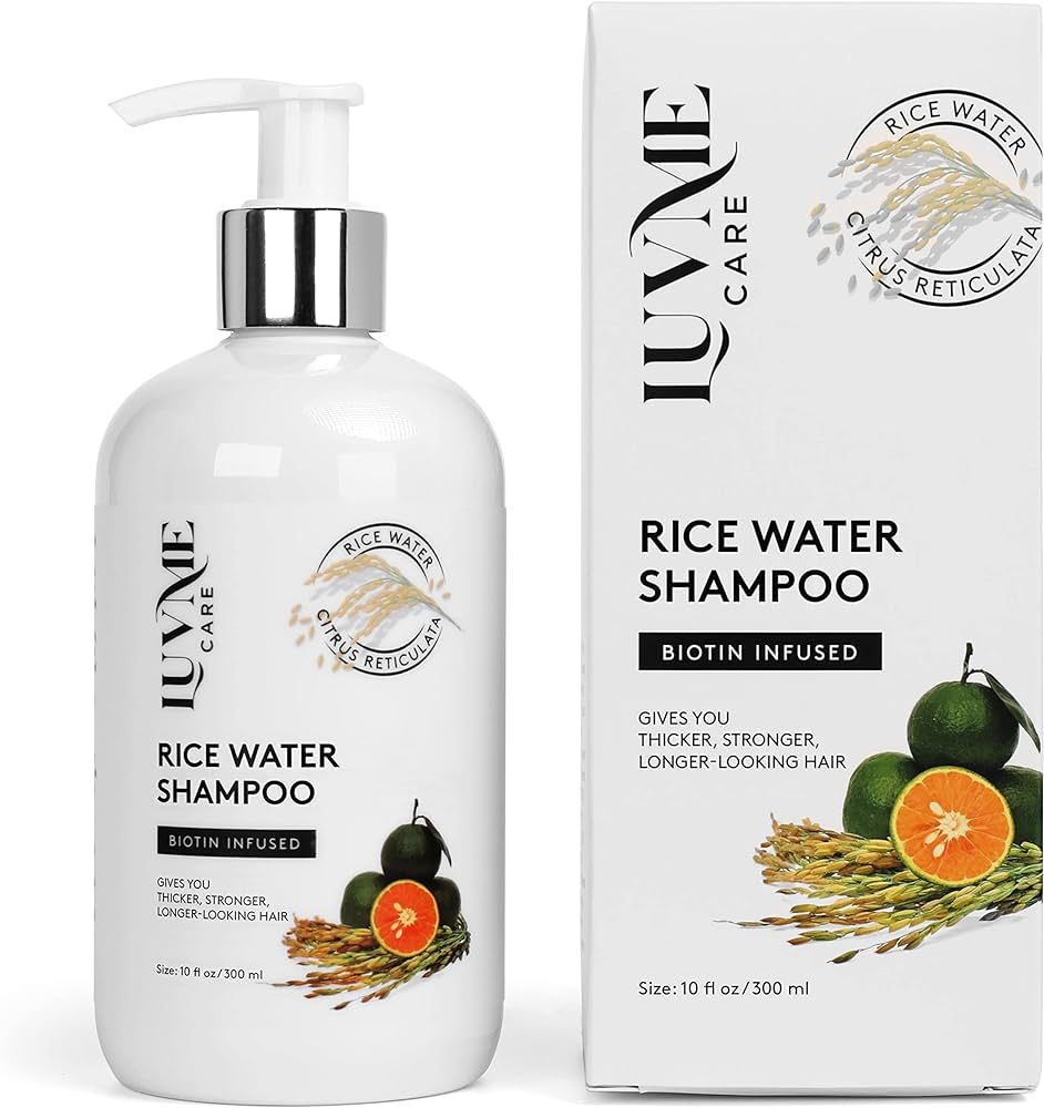 Luv Me Care Rice Water Hair Growth Shampoo With Biotin,Rice for Thinning and Loss, All Types, Men... | Amazon (US)