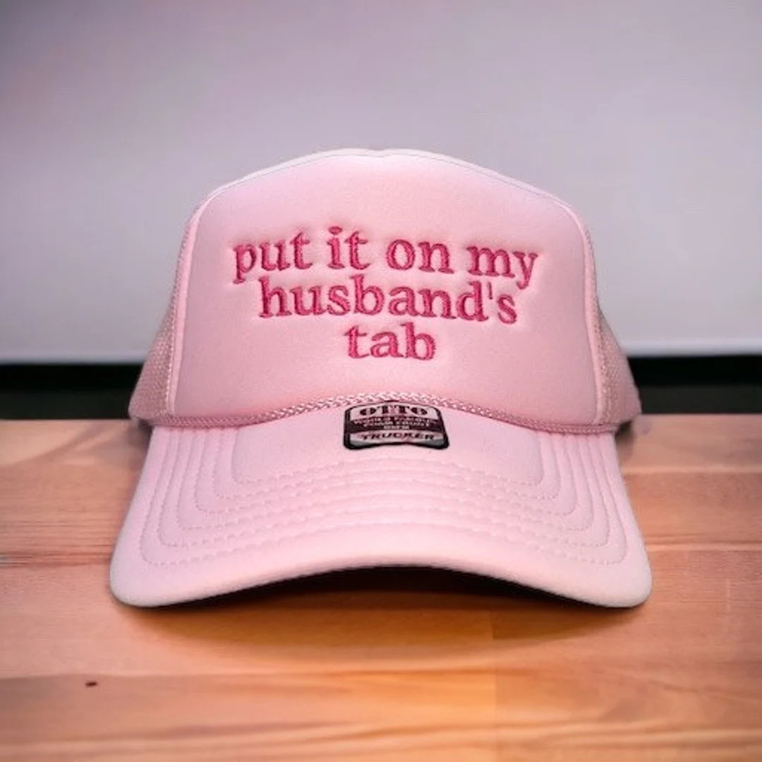 Put It on My Husband's Tab, Embroidered, Funny Hat, Bachelorette Party Bridal Shower, Wife Gift, ... | Etsy (US)