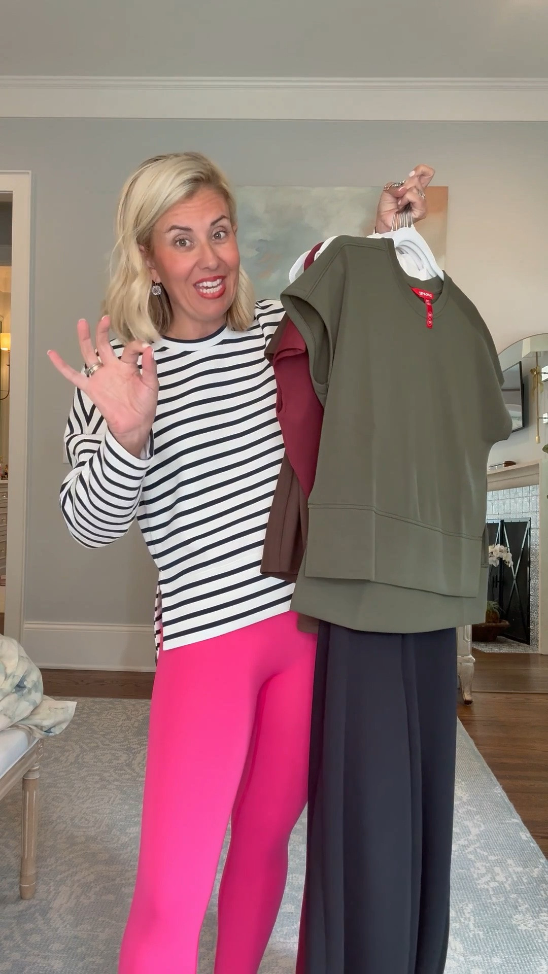 No matter what is on your agenda, Spanx Air Essentials will get you there! We are wearing these fabulous pieces ALL the ways.
True comfort and stylish loungewear that just gets better and better.

*Code - LTK20 for 20% off full-priced styles sitewide in the LTK app

Sizing:
Draped Maxi Dress - xs
Draped Jumpsuit - small petite
Draped Tee - xs
Draped Midi Skirt - small
Crewneck Striped Top - xs
Booty Boost Leggings - small 7/8
Air Essentials Tee - xs
Pleated Wide Leg Pants - small petite

#LTKdayinmylife #LTKSeasonal #LTKOver40