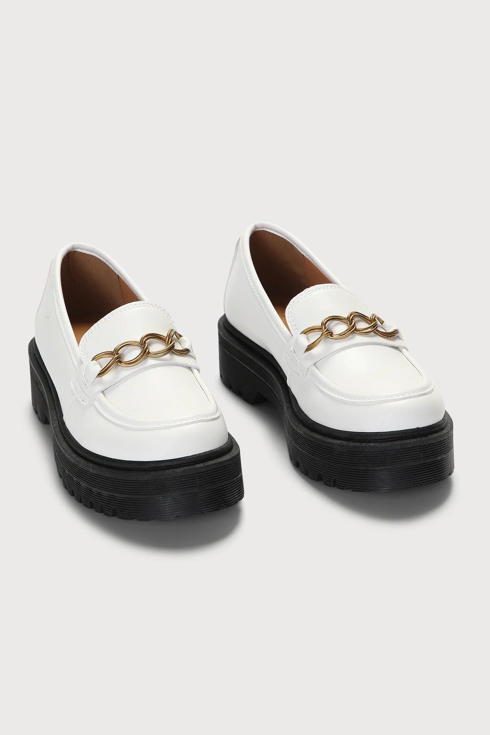 Raphlyn White Platform Loafers | Lulus (US)