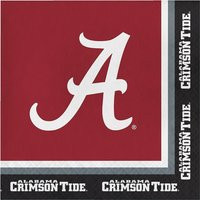 University Of Alabama Luncheon Napkin, 20 Count, 6.5""x6.5 | Etsy (US)