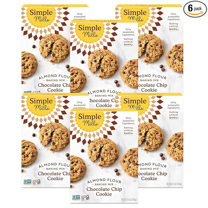 Simple Mills Almond Flour Baking Mix, Chocolate Chip Cookie Dough Mix - Gluten Free, Plant Based,... | Amazon (US)