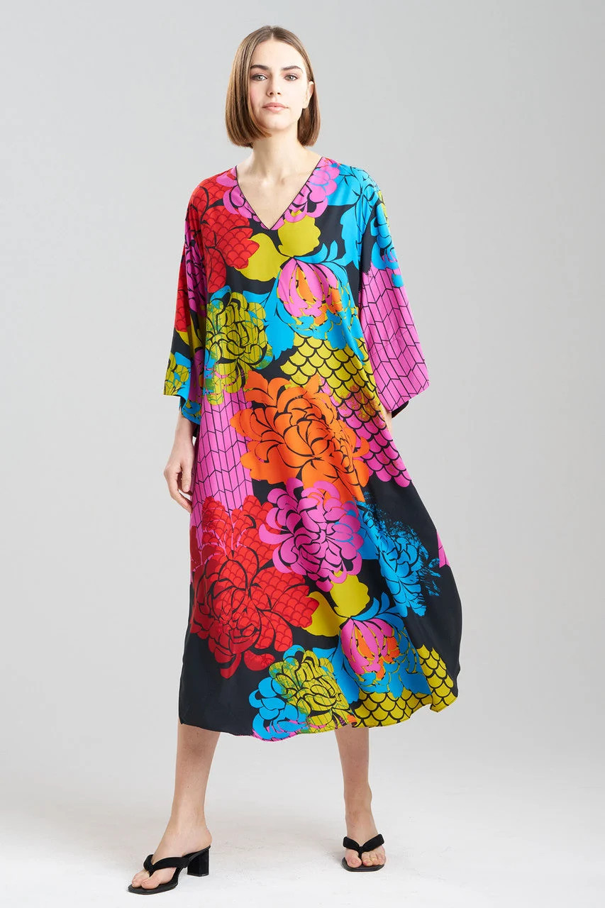Buy Rimini Caftan in Black Multi Online | NATORI | Natori