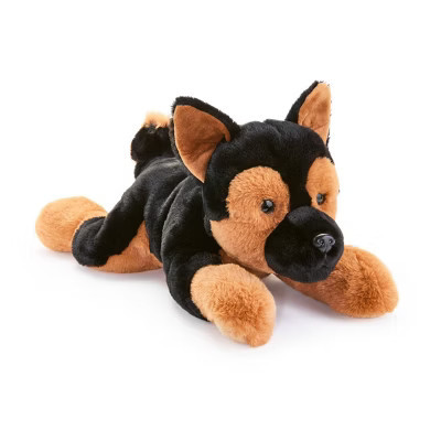 FAO Schwarz 18" Lying Sweet German Shepherd with Bow Toy Plush | Target