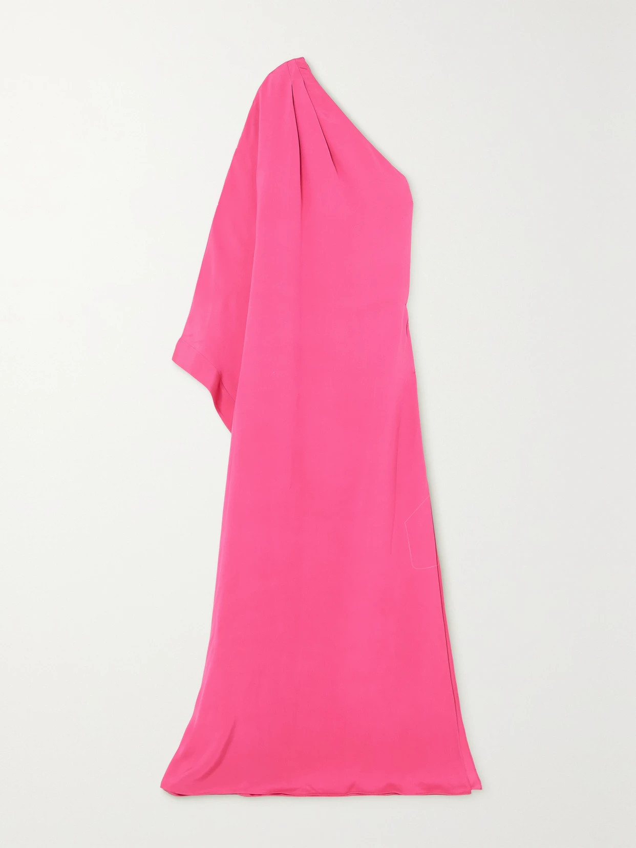 TOM FORD - One-shoulder Draped Silk-satin Gown - Pink | NET-A-PORTER (UK & EU)
