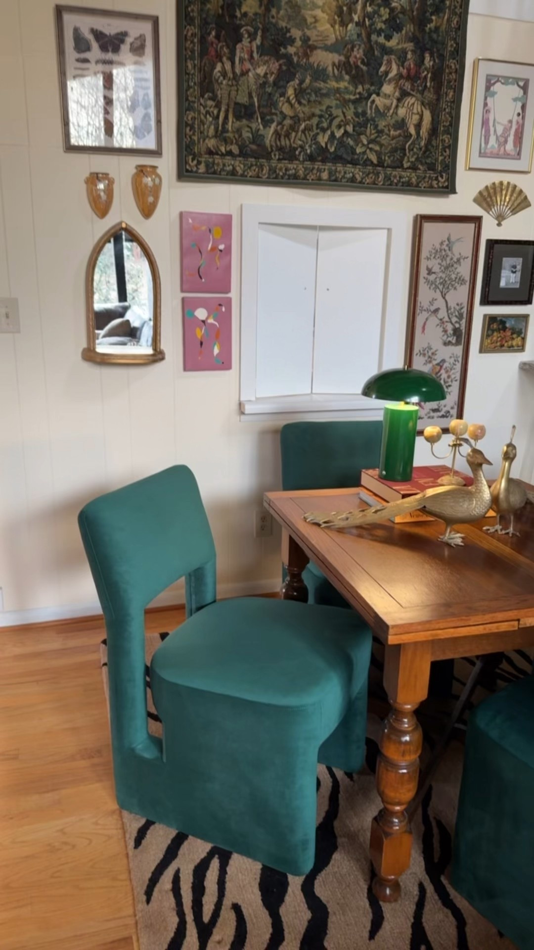 The mahj table is complete! Love how sturdy and comfy these chairs turned out to be! 