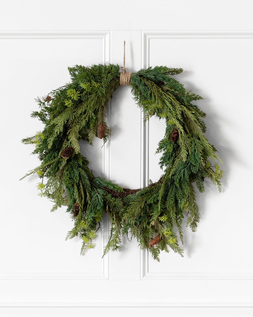 Faux Cedar & Pinecone Wreath | McGee & Co.