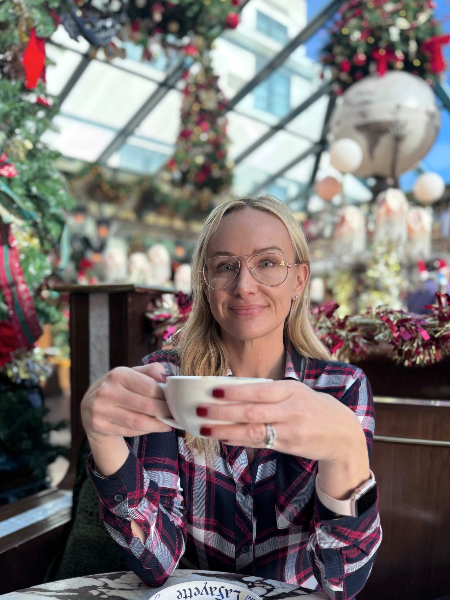 Casual Christmas energy. 

Ray-Ban rose gold aviator glasses and Rails plaid flannel shirt  

#LTKOver40 #LTKHoliday #LTKmomlife