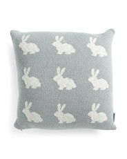20x20 Pom Pom Knit Bunny Pillow | TJ Maxx