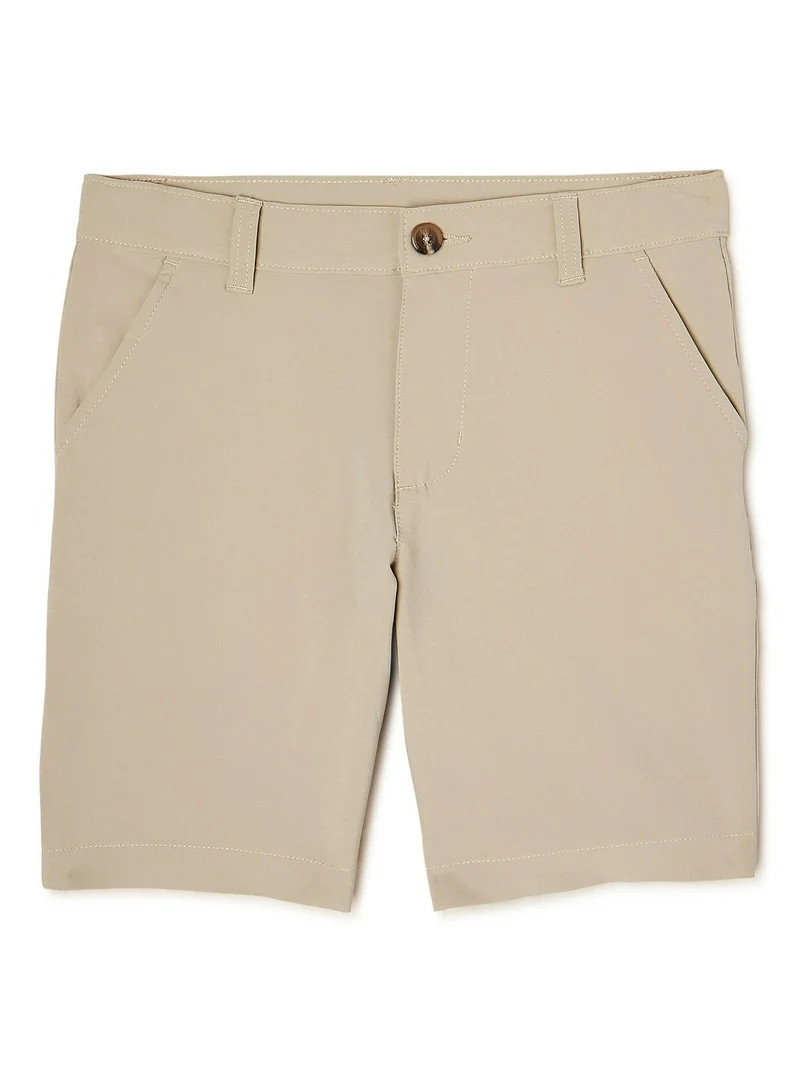 Wonder Nation Boys School Uniform Stretch Performance Shorts, Sizes 4-18 & Husky - Walmart.com | Walmart (US)