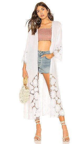 Tiare Hawaii Jagger Kimono in White | Revolve Clothing (Global)