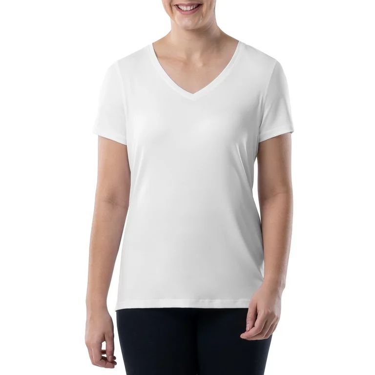 Athletic Works Women's Core Active Short Sleeve V-Neck T-Shirt | Walmart (US)
