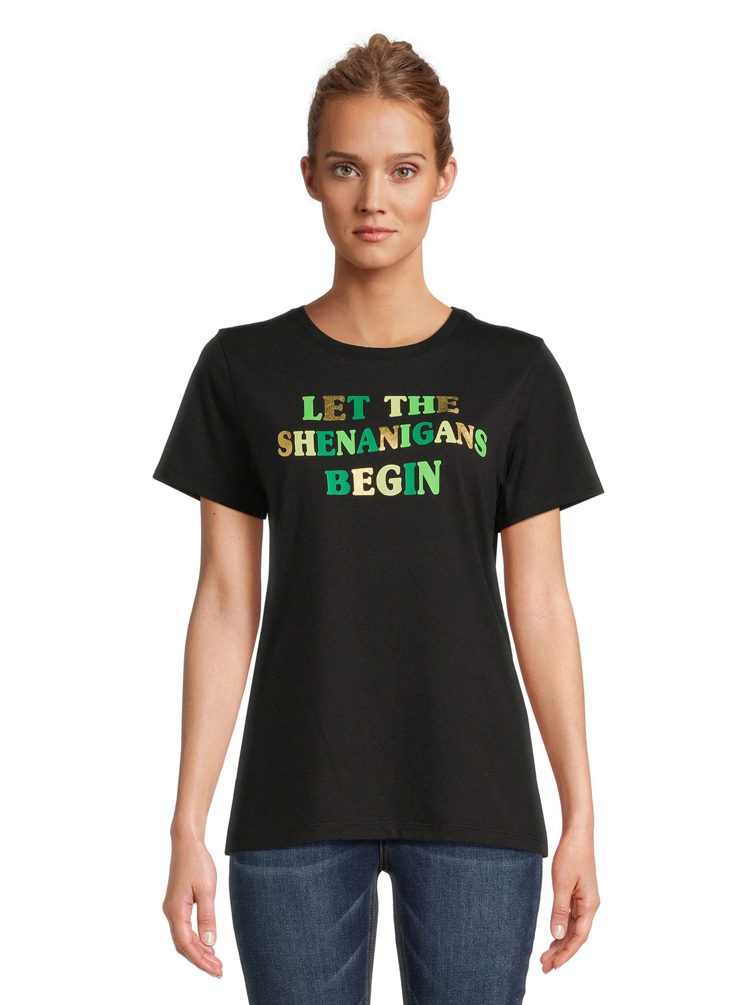 St. Patrick's Women's Shenanigans Graphic T-Shirt, by Way to Celebrate, Sizes S-3XL | Walmart (US)