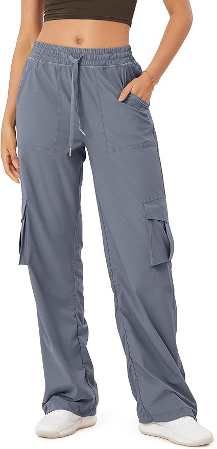 ODODOS Stretch Woven Relaxed Cargo Pants for Women Cinchable Hems Lightweight Casual Sweatpants w... | Amazon (US)