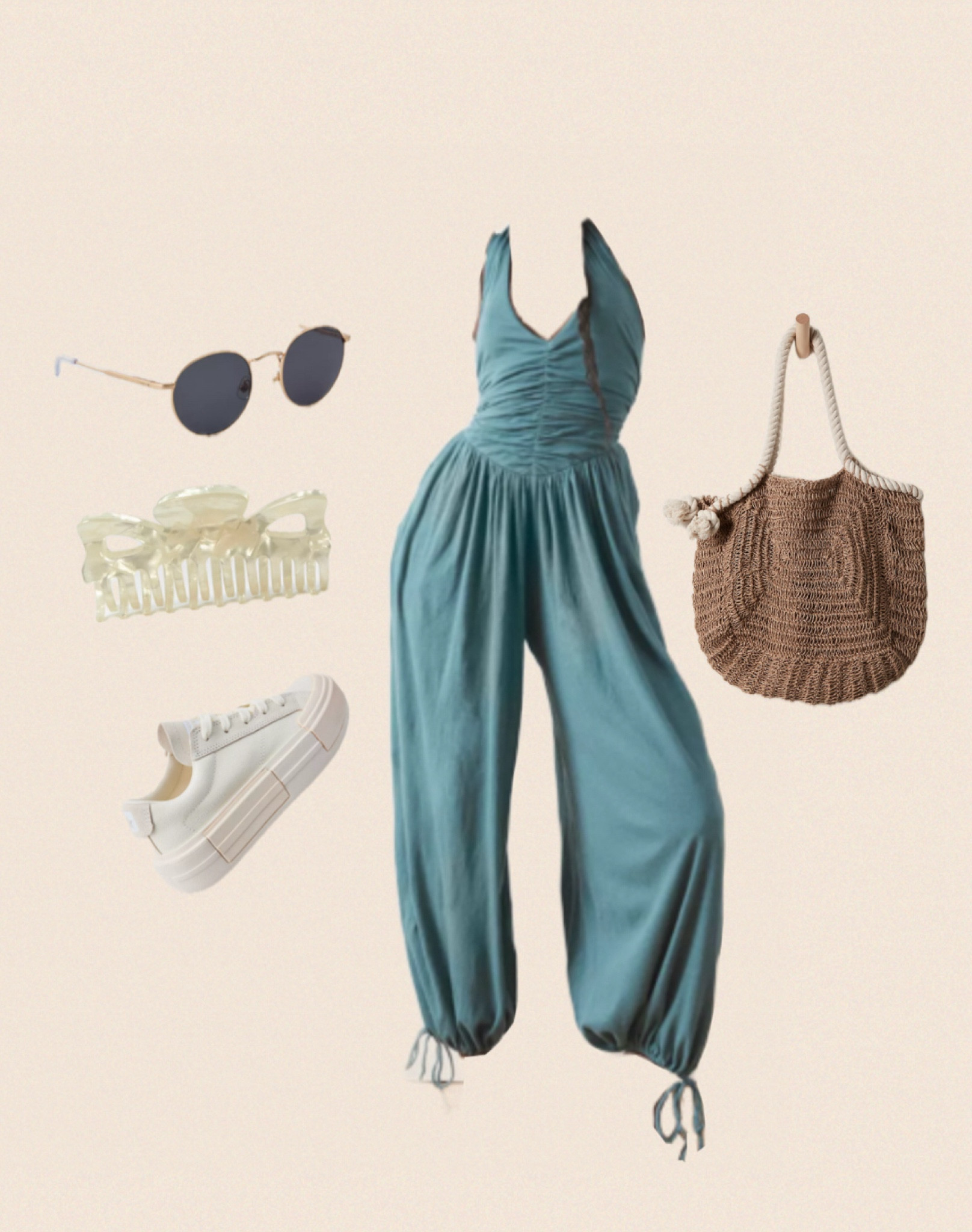 Out from under beach to bar halter jumpsuit
Urban Outfitters
Amalfi Jute Bag
Free People
Converse Chuck Taylor All Cruise Sneaker
Marble jumbo claw clip
Crap Eyewear Tuff Patrol Sunglasses 



#LTKstyletip #LTKshoecrush #LTKfindsunder100
