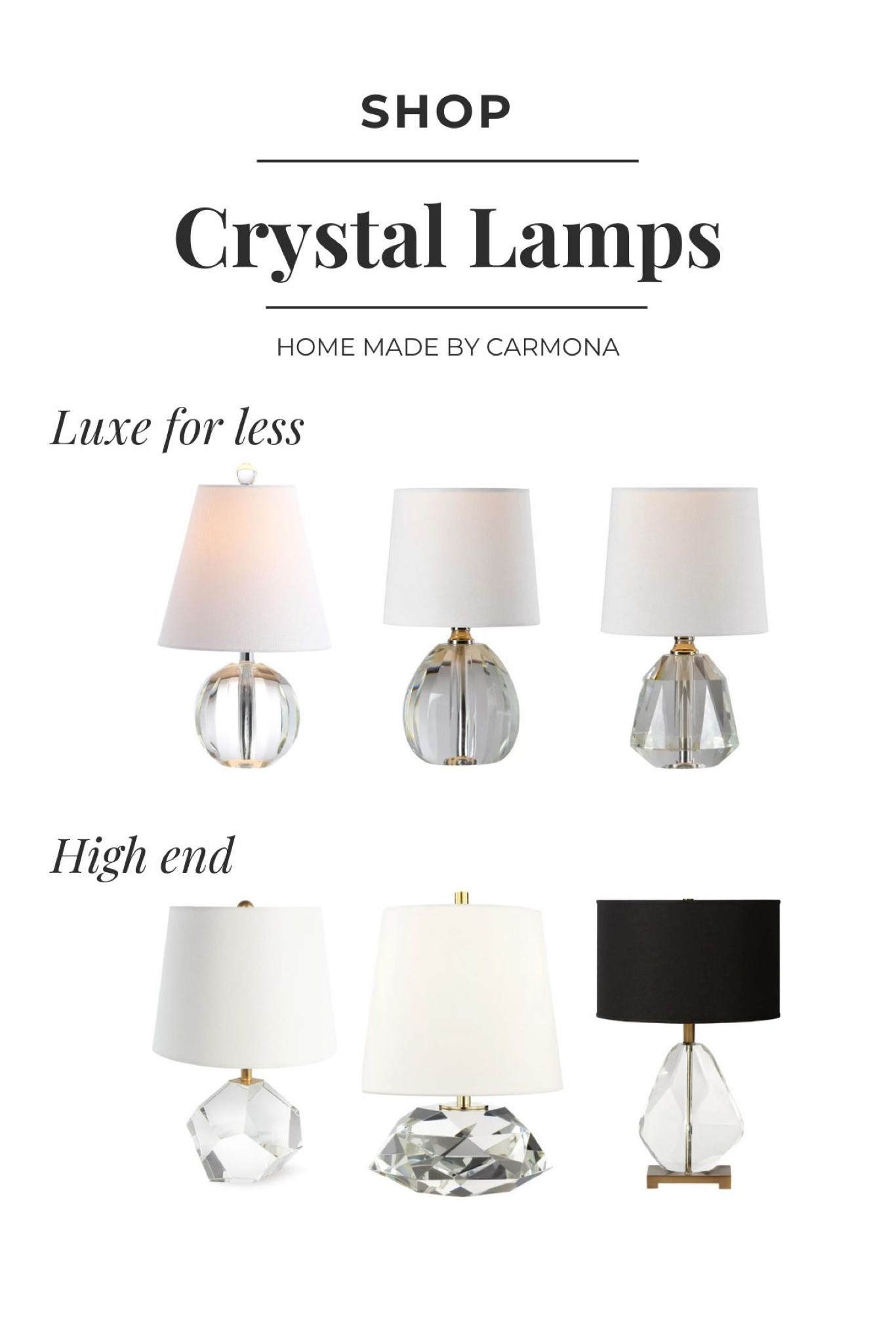 Crystal Lamps | high end and luxe for less options

#LTKHome