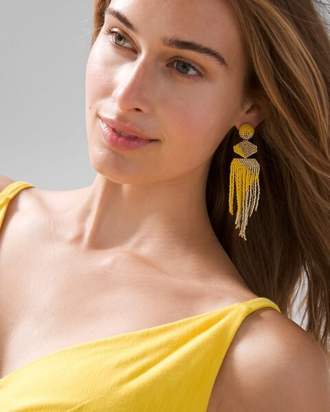 Seed Bead Chandelier Earrings | White House Black Market