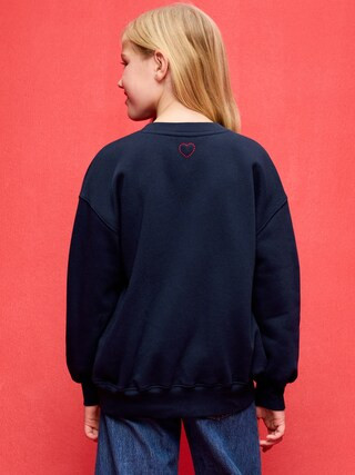 Old Navy x Disney Oversized Minnie Mouse Embroidered Graphic Tunic Sweatshirt for Girls | Old Navy (US)