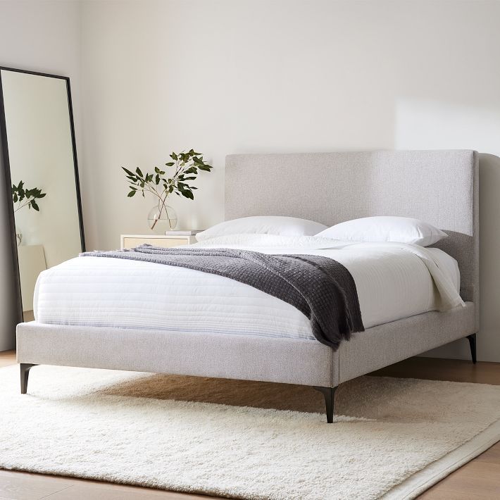 Emmett  Nontufted Bed - Metal Legs | West Elm (US)